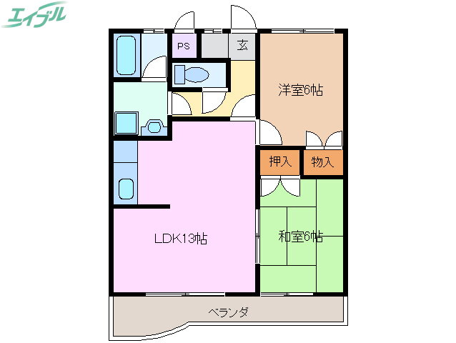 三重県四日市市久保田２ 中川原駅 2LDK マンション 賃貸物件詳細