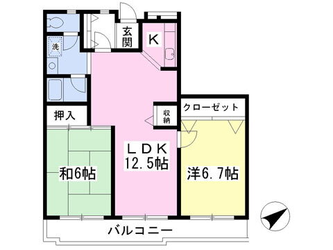 フレア大倉山 3階 2LDK 賃貸物件詳細