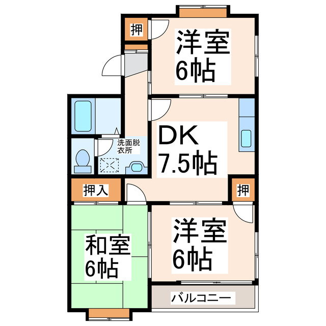 熊本県熊本市南区刈草２ 3DK アパート 賃貸物件詳細