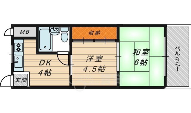 ブルースカイハイツ新森 4階 2K 賃貸物件詳細