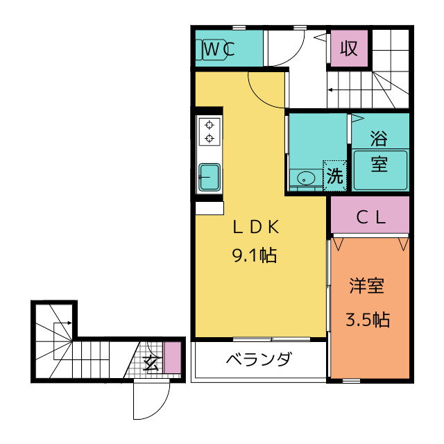 宮城県大崎市古川大宮２ 古川駅 1LDK アパート 賃貸物件詳細