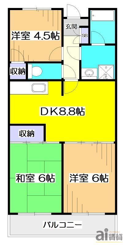 東京都小金井市貫井南町４ 武蔵小金井駅 3DK マンション 賃貸物件詳細