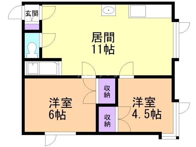 北海道札幌市西区発寒一条２ 発寒南駅 2LDK アパート 賃貸物件詳細