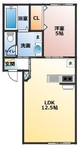 福井県福井市経田１ まつもと町屋駅 1LDK アパート 賃貸物件詳細