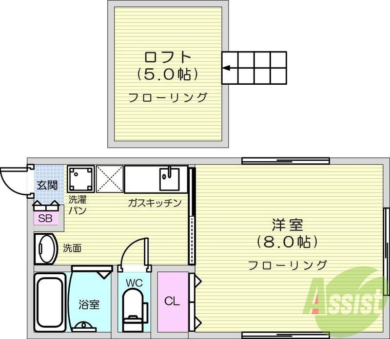 宮城県仙台市若林区穀町 河原町駅 1K アパート 賃貸物件詳細