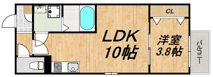 ＬＥＣＯＣＯＮ岩倉ＩＩＩ 3階 1LDK 賃貸物件詳細