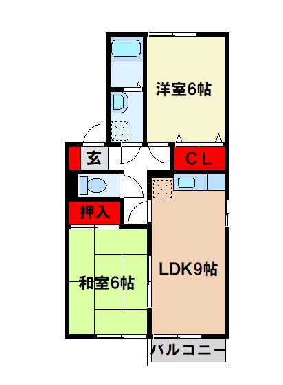 福岡県小郡市希みが丘２ けやき台駅 2DK アパート 賃貸物件詳細