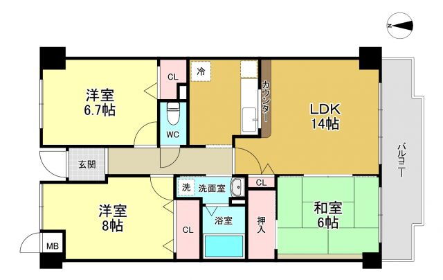 大阪府豊中市少路２ 少路駅 3LDK マンション 賃貸物件詳細