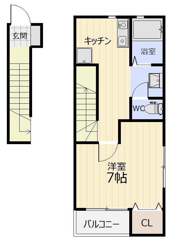 岡山県岡山市中区浜１ 西川原駅 1K アパート 賃貸物件詳細