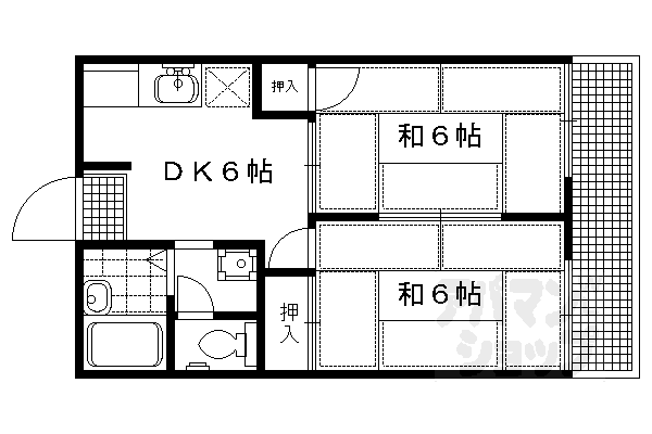 京都府京都市左京区修学院鹿ノ下町 修学院駅 2DK アパート 賃貸物件詳細