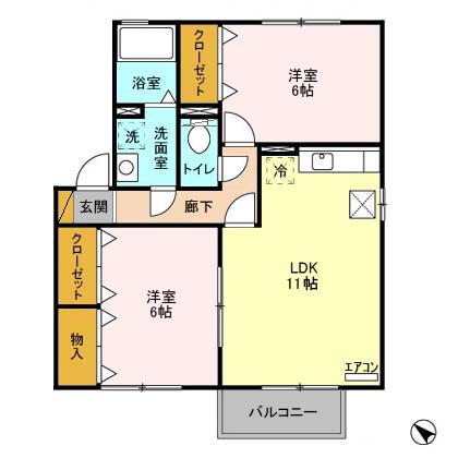 茨城県石岡市石岡 石岡駅 2LDK アパート 賃貸物件詳細