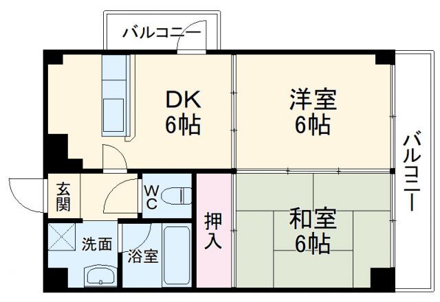 アートコート 3階 2DK 賃貸物件詳細