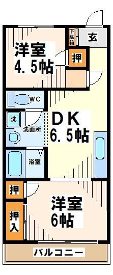 東京都府中市白糸台２ 武蔵野台駅 2DK マンション 賃貸物件詳細