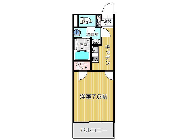 福岡県直方市大字感田 木屋瀬駅 1K アパート 賃貸物件詳細