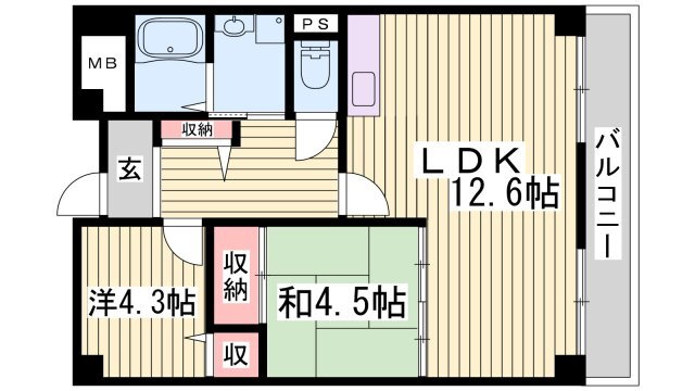 兵庫県姫路市安田２ 手柄駅 2LDK マンション 賃貸物件詳細