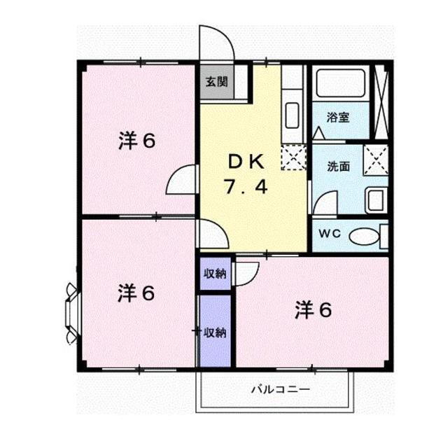 兵庫県姫路市新在家本町２ 姫路駅 3DK アパート 賃貸物件詳細