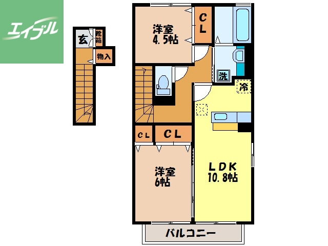 長崎県長崎市三和町 大浦海岸通駅 2LDK アパート 賃貸物件詳細