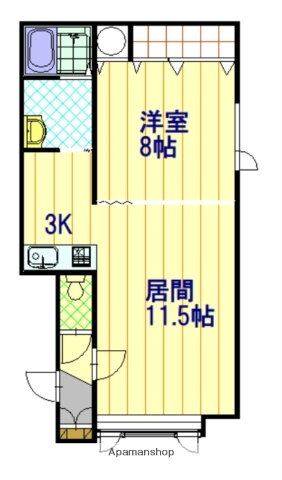 北海道旭川市永山四条１２ 永山駅 1LDK アパート 賃貸物件詳細