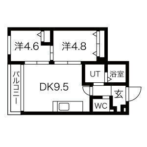 北海道札幌市北区北二十二条西５ 北２４条駅 2LDK マンション 賃貸物件詳細