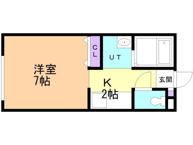 北海道函館市田家町 1K アパート 賃貸物件詳細
