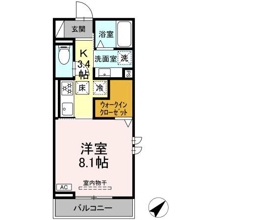 愛知県豊橋市岩屋町字岩屋下 運動公園前駅 1K アパート 賃貸物件詳細