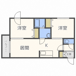 北海道札幌市中央区北三条西２０ 西１８丁目駅 2LDK マンション 賃貸物件詳細