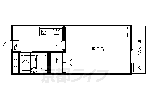 京都府京都市伏見区景勝町 伏見駅 1K アパート 賃貸物件詳細