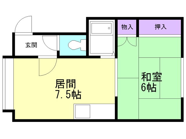 北海道札幌市厚別区厚別東二条２ 新さっぽろ駅 1DK アパート 賃貸物件詳細