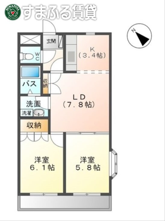 愛知県岡崎市土井町字藤ノ木乙 岡崎駅 2LDK アパート 賃貸物件詳細