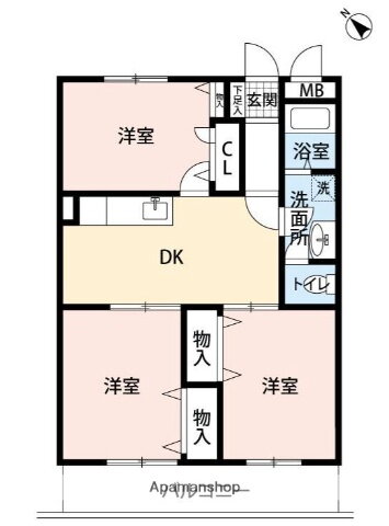 カーサ博多の森 4階 3LDK 賃貸物件詳細