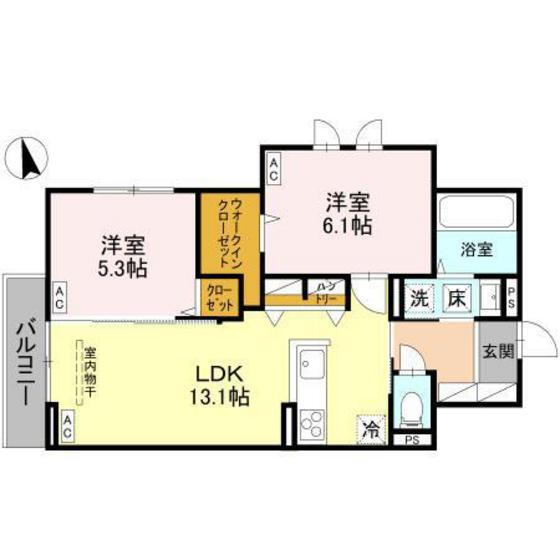 富山県富山市粟島町２ 越中中島駅 2LDK アパート 賃貸物件詳細