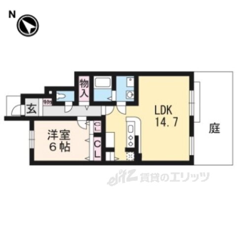 滋賀県栗東市御園 草津駅 1LDK アパート 賃貸物件詳細