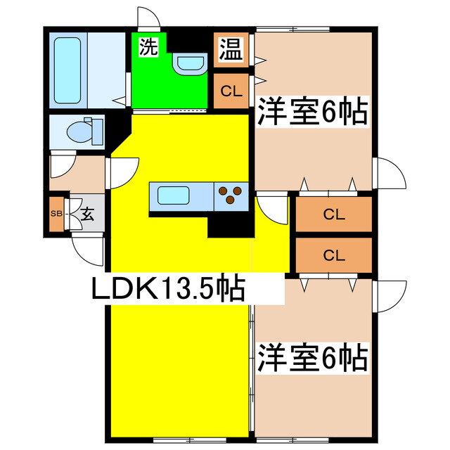 北海道釧路市東川町 2LDK アパート 賃貸物件詳細