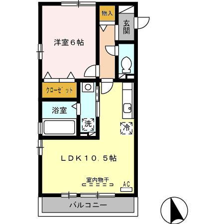 富山県富山市中川原中川原新町 1LDK アパート 賃貸物件詳細