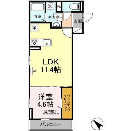 広島県福山市沖野上町２ 福山駅 1LDK アパート 賃貸物件詳細