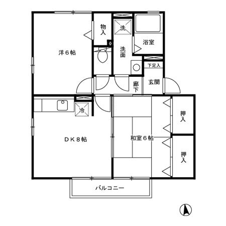 宮崎県宮崎市日ノ出町 2DK アパート 賃貸物件詳細
