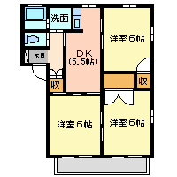 群馬県伊勢崎市山王町 新伊勢崎駅 3DK アパート 賃貸物件詳細