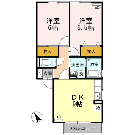 山口県下関市大字田倉 長府駅 2DK アパート 賃貸物件詳細