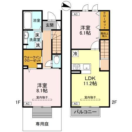 富山県富山市経堂２ 2LDK 一戸建て 賃貸物件詳細