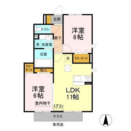 千葉県千葉市緑区おゆみ野中央６ 鎌取駅 2LDK アパート 賃貸物件詳細