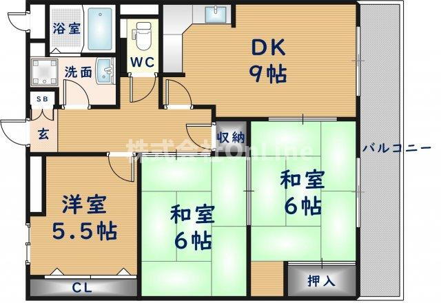 大阪府東大阪市吉田７ 東花園駅 3DK マンション 賃貸物件詳細