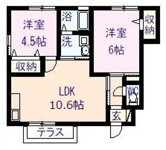 岡山県岡山市南区平福１ 岡山駅 2LDK アパート 賃貸物件詳細