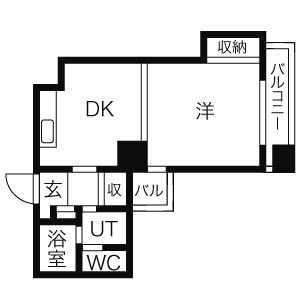 プロシード環状通東 4階 1DK 賃貸物件詳細