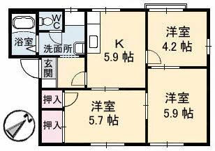 山口県下関市伊倉町１ 綾羅木駅 3K アパート 賃貸物件詳細