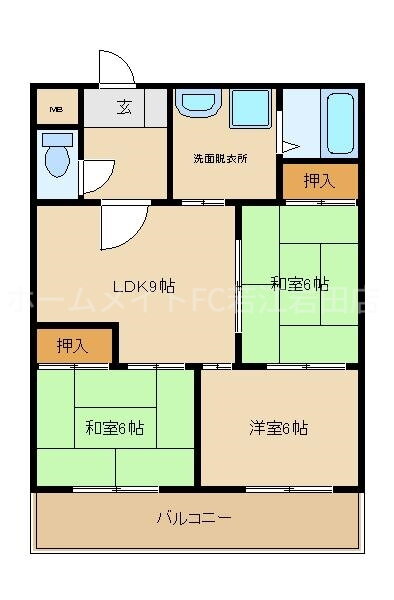 大阪府東大阪市岩田町１ 河内花園駅 3LDK マンション 賃貸物件詳細