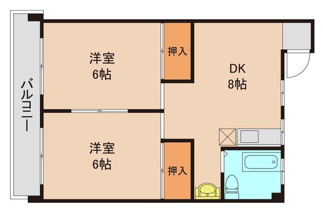千葉県松戸市和名ケ谷 みのり台駅 2DK マンション 賃貸物件詳細