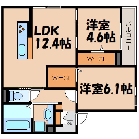 広島県安芸郡府中町本町４ 矢賀駅 2LDK アパート 賃貸物件詳細