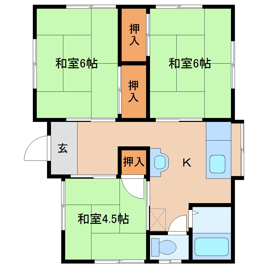 群馬県桐生市広沢町６ 小俣駅 3K 一戸建て 賃貸物件詳細