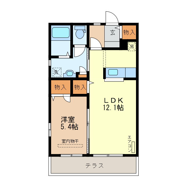 栃木県足利市福居町 東武和泉駅 1LDK アパート 賃貸物件詳細