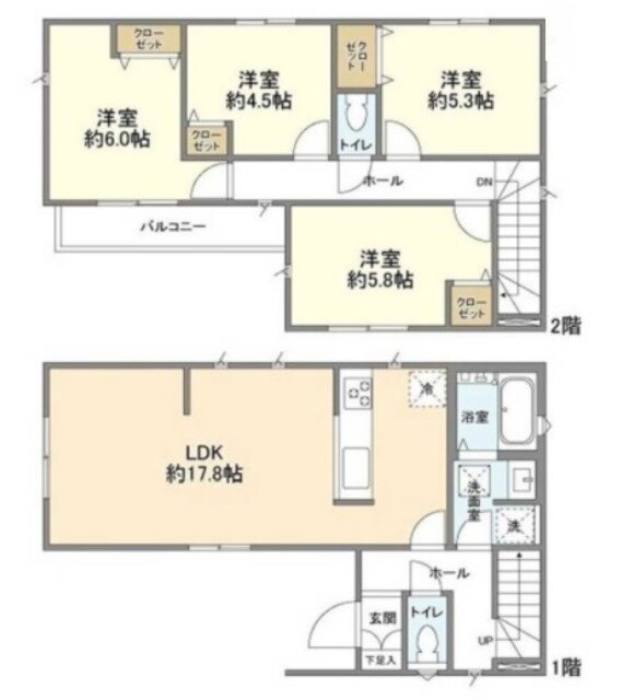 神奈川県横浜市鶴見区北寺尾７ 菊名駅 4LDK 一戸建て 賃貸物件詳細